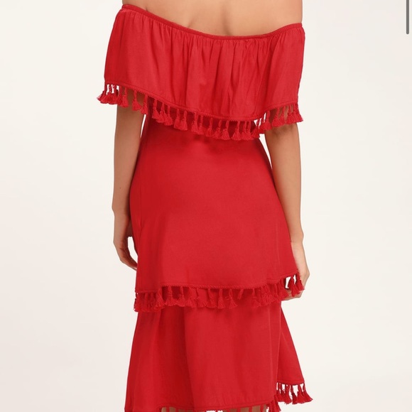 Red tassel dress - Picture 2 of 2